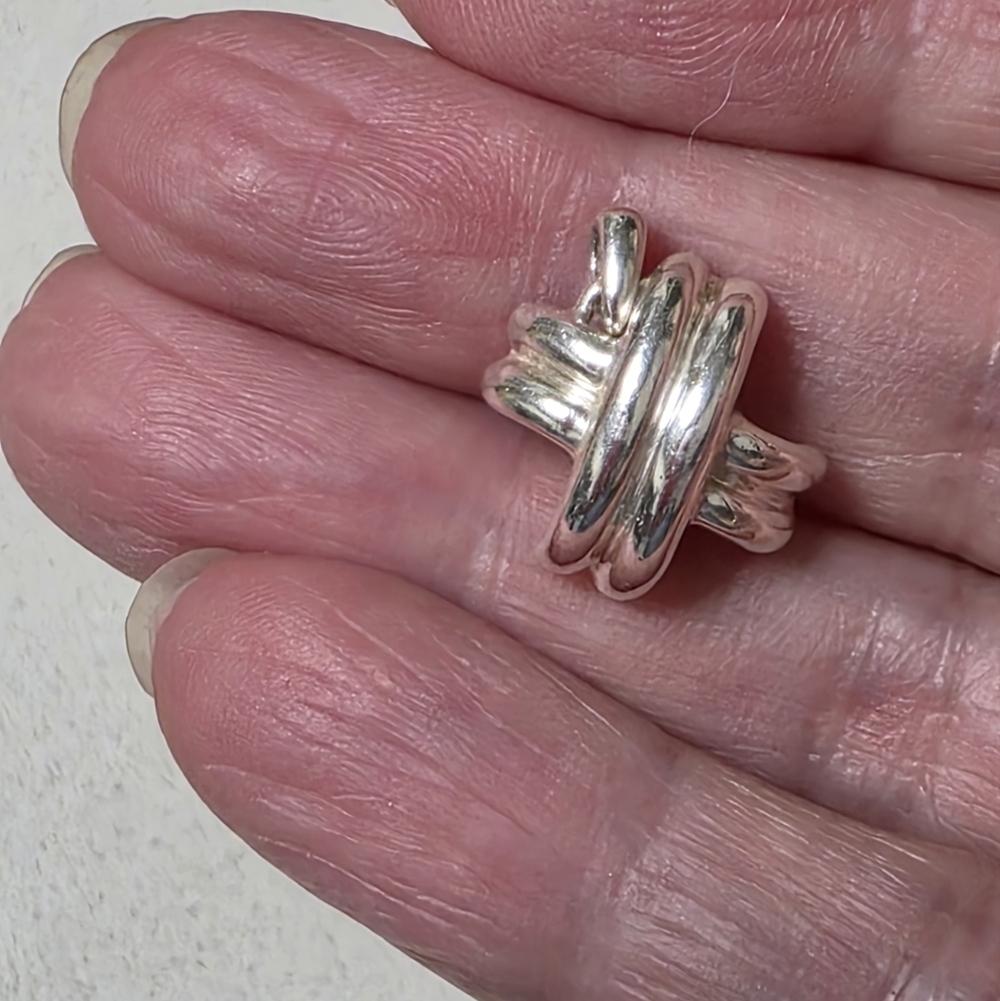 Tiffany signature X pendant sterling silver 925 - Picture 3 of 7